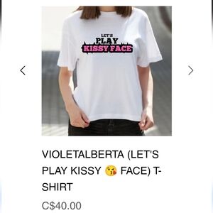 White Graphic T-Shirt with Pink and Black Print